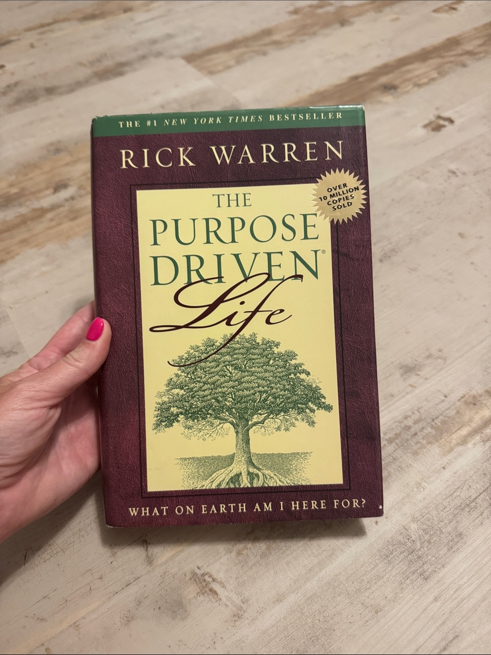 Rick Warren "The Purpose Driven Life" hardcover- Burgundy & Cream